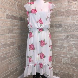 Anthropologie Chelsea & Violet Floral White Dress